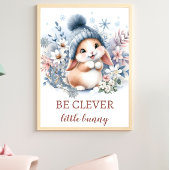 Schattige bunny winter pet inspirerende slogan jon poster
