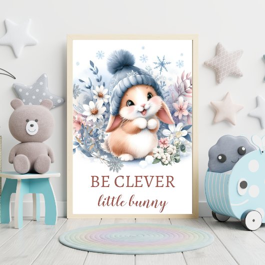 Schattige bunny winter pet inspirerende slogan jon poster