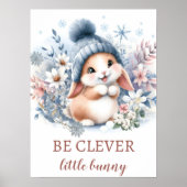 Schattige bunny winter pet inspirerende slogan jon poster (Voorkant)