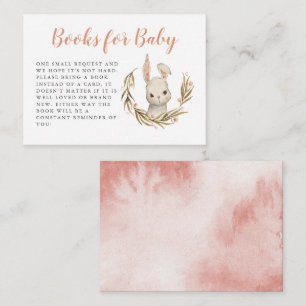 Schattige Bunny Woodland Baby shower Boekaanvraag Informatiekaartje