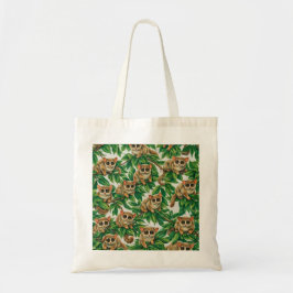 Schattige Bush Baby in Weelderige Tropische Blader Tote Bag