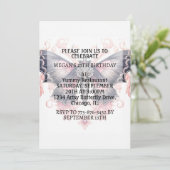 Schattige  Butterfly Design Verjaardagsfeest Kaart (Staand voorkant)