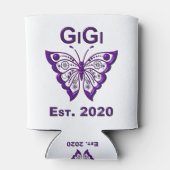 Schattige Butterfly Gigi "Est 2020" Blikjeskoeler (Achterkant)