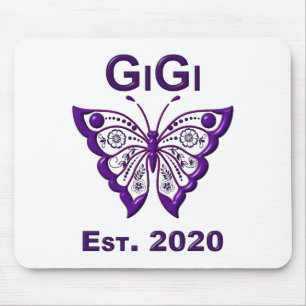 Schattige Butterfly Gigi "Est 2020" Muismat