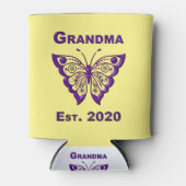 Schattige Butterfly Grandma "Est 2020" Blikjeskoeler (Voorkant)