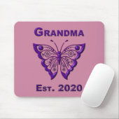 Schattige Butterfly Grandma "Est 2020" Muismat (Met muis)
