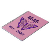 Schattige Butterfly Mimi "Est 2020" Notitieboek (Linkerzijde)