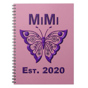 Schattige Butterfly Mimi "Est 2020" Notitieboek