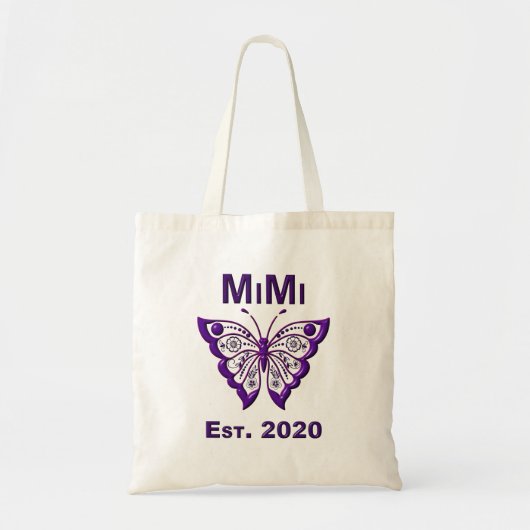 Schattige Butterfly Mimi "Est 2020" Tote Bag (Voorkant)