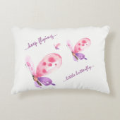 Schattige Butterfly Pillow Naam van het kind Accent Kussen (Voorkant)