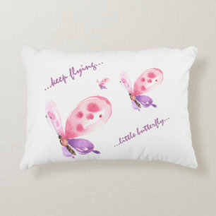 Schattige Butterfly Pillow Naam van het kind Accent Kussen