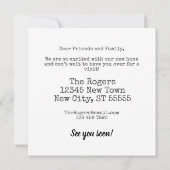 Schattige buurt We hebben verhuisd Aankondiging (Achterkant)