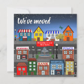 Schattige buurt We hebben verhuisd Aankondiging (Voorkant)