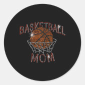 Schattige Bysketbyll Mom voor Mom Bysketbyll Mom Ronde Sticker (Voorkant)