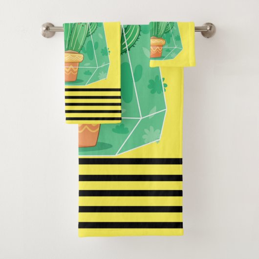 schattige Cactus Bad Handdoek (Insitu)