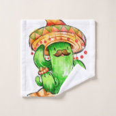 schattige Cactus Bad Handdoek (Wasdoekje)