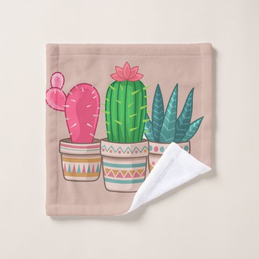 schattige Cactus Bad Handdoek (Wasdoekje)