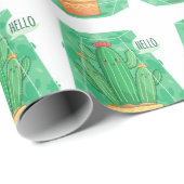 schattige Cactus Cadeaupapier (Rol Hoek)
