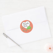 Schattige Cactus Dank Je Ronde Sticker (Envelop)