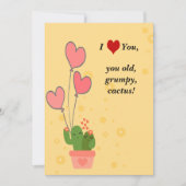 schattige cactus feestdagenkaart (Voorkant)
