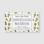 Schattige Cactus Fun Succulents Pattern Save the D (Voorkant)