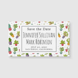 Schattige Cactus Fun Succulents Pattern Save the D