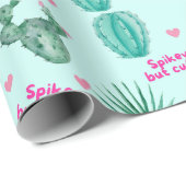 Schattige Cactus Green Wrapping Paper Cadeaupapier (Rol Hoek)