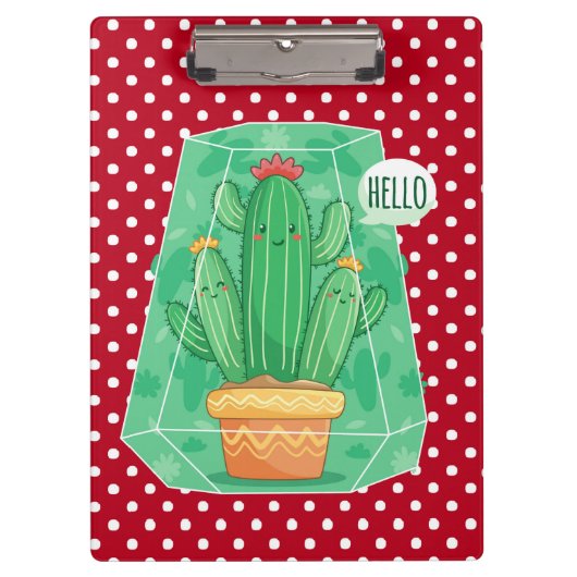 schattige Cactus Klembord (Voorkant)