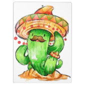 schattige Cactus Klembord (Achterkant)