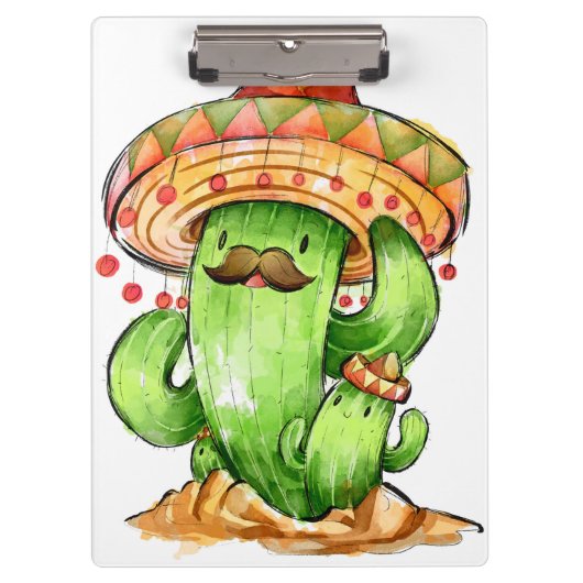 schattige Cactus Klembord (Voorkant)
