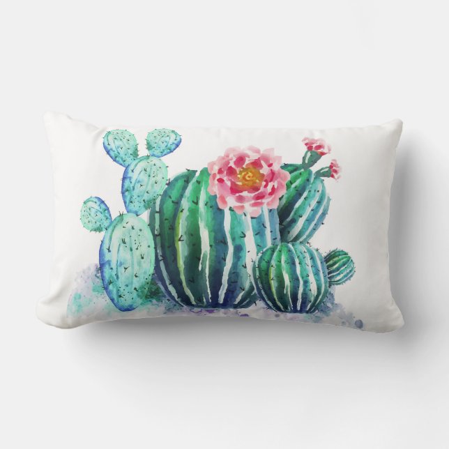 schattige Cactus Kussen (Voorkant)