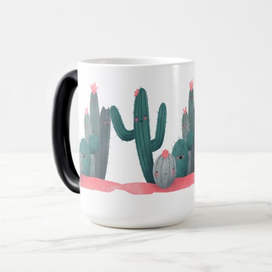 schattige Cactus Magische Mok (Voorkant links)