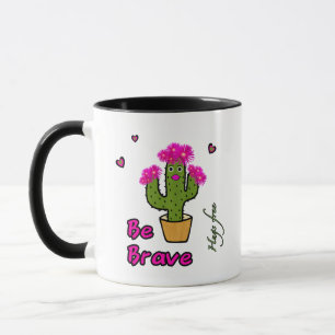 Schattige cactus meisje mok