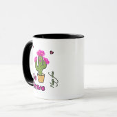 Schattige cactus meisje mok (Voorkant links)