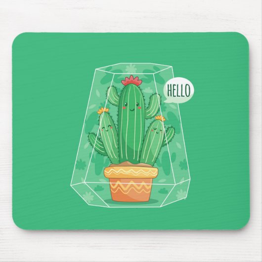schattige Cactus Muismat (Voorkant)