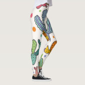 Schattige Cactus  naadloos patroon Leggings (Rechts)