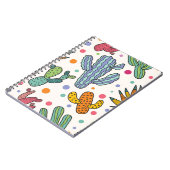 Schattige Cactus  naadloos patroon Notitieboek (Linkerzijde)