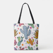 Schattige Cactus  naadloos patroon Tote Bag (Achterkant)