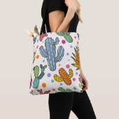 Schattige Cactus  naadloos patroon Tote Bag (Dichtbij)