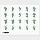 Schattige Cactus “Niemand Raakt Dit Aan” Ronde Sticker (Vel)