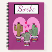schattige Cactus Notitieboek (Voorkant)