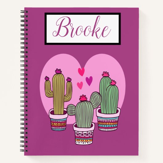 schattige Cactus Notitieboek (Voorkant)
