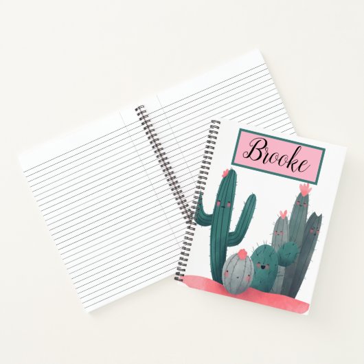 schattige Cactus Notitieboek (Binnen)