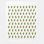 Schattige Cactus Patroon op Deken (Voorkant)
