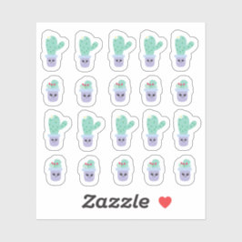 Schattige Cactus Pots Cartoon Funny Sticker