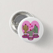 schattige Cactus Ronde Button 3,2 Cm (Voorkant /achterkant)