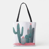 schattige cactus tote bag (Achterkant)