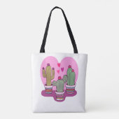 schattige cactus tote bag (Achterkant)