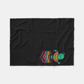 Schattige Cactus Zak Serape Cinco De Mayo Mexicaan Fleece Deken (Voorkant (Horizontaal))