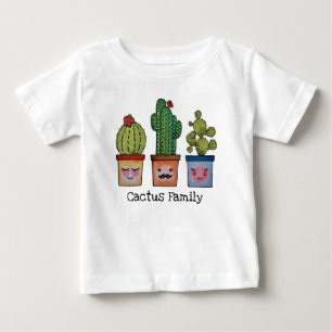 Schattige Cactusfamilie in Waterverf